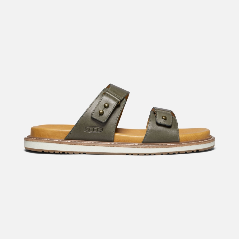 Keen Lana Slides - Women's Olive Silver Sandals